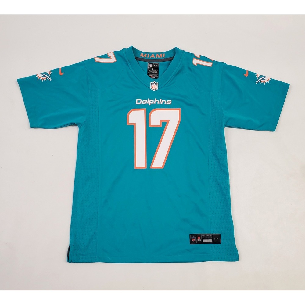 Nike Miami Dolphins Jaylen Waddle #17 Game Jersey Aqua Youth L 14-16 NFL